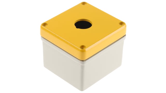 Eaton Pebble Grey Aluminium RMQ Titan M22 Enclosure - 1 Hole 22 mm Diameter | 118456 M22-I1MGE-SAL