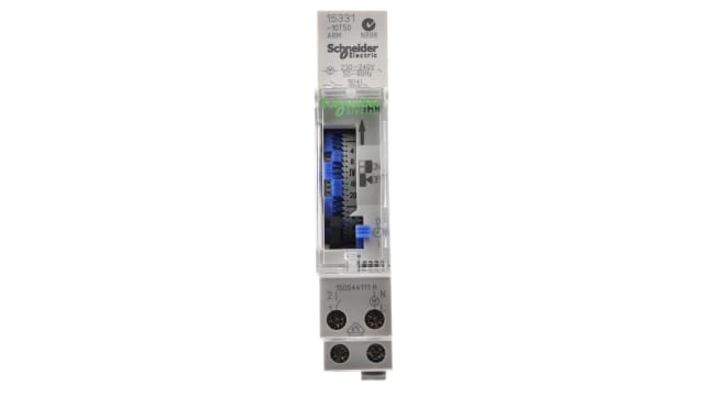 Schneider Electric Analogue Acti 9 IH DIN Rail Time Switch, 1-Channel 230 V ac | 15331