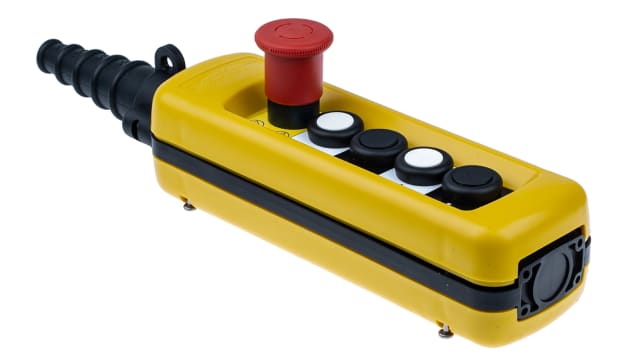 Schneider Electric 4 NO/3 NC Push Button Pendant Station Yellow Polypropylene | XACA47131