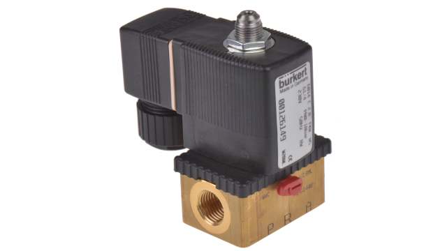 Burkert Solenoid Valve 126149, 3 Port, NC, 230 V ac 6.35 mm, 6.35 mm | 126149