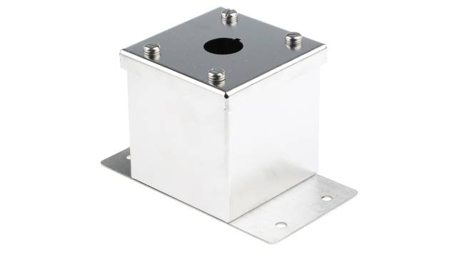 Eaton Grey Stainless Steel RMQ-Titan Push Button Enclosure - 1 Hole 22 mm Diameter | 118455 M22-I1M/SS