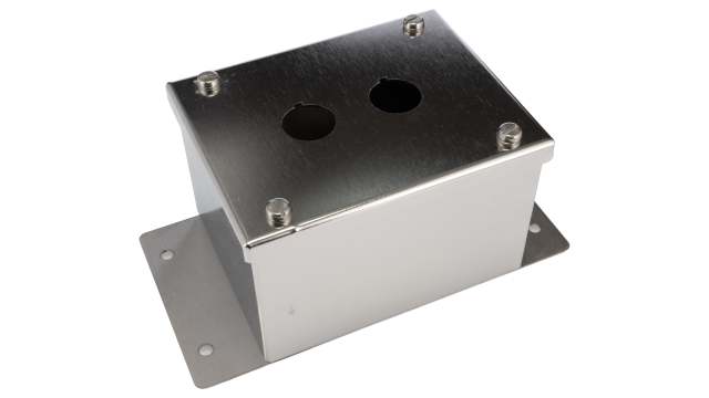 Eaton Grey Stainless Steel RMQ-Titan Enclosed Push Button - 2 Hole 22 mm Diameter | 118458 M22-I2M/SS