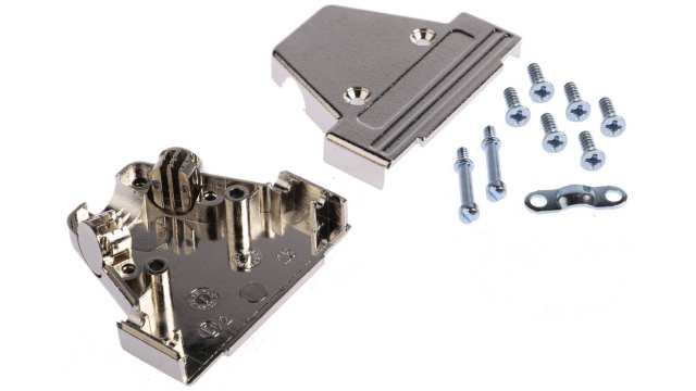 MH Connectors MHTRI-M Series ABS Angled, Straight D-Sub Backshell, 25 Way Strain Relief | MHTRI-25-M-K