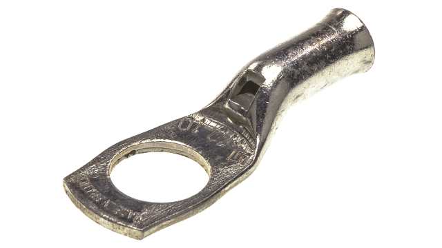 TE Connectivity, XCT Uninsulated Ring Terminal, 10 mm Stud Size 7 AWG 7 AWG Wire Size, Grey | 710031-8