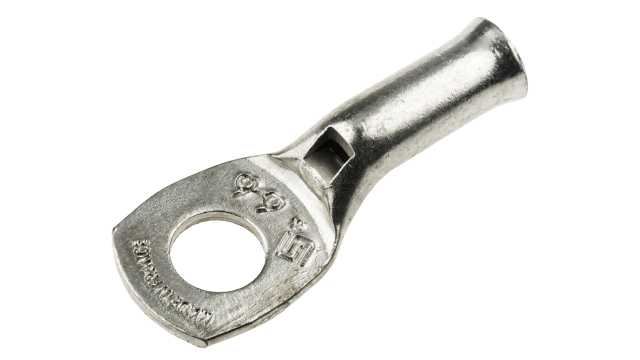 TE Connectivity, XCT Uninsulated Ring Terminal, 6 mm Stud Size 10 AWG 10 AWG Wire Size, Grey | 710032-4