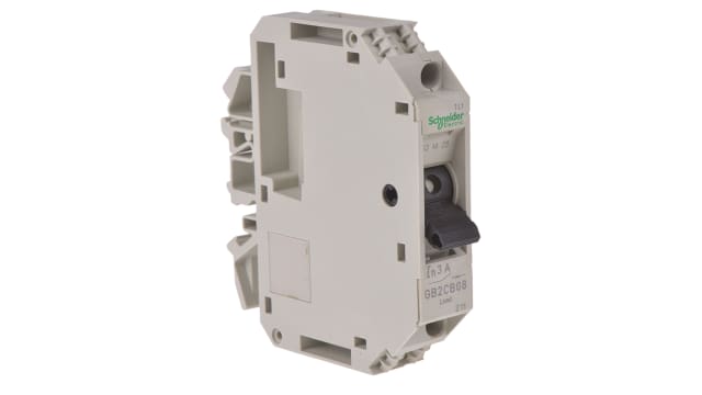 Schneider Electric Thermal Circuit Breaker - GB2  Single Pole 277V ac Voltage Rating DIN Rail Mount, 3A Current Rating | GB2CB08