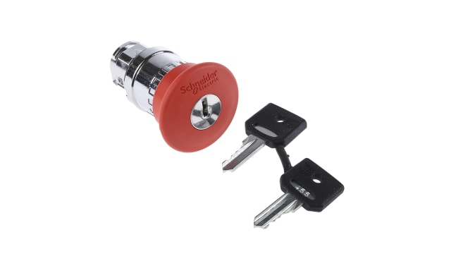 Schneider Electric Harmony XB4 Series, Key Release, Emergency Stop Push Button Head | ZB4BS944