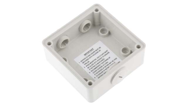 Schneider Electric 56 Grey Polycarbonate Back Box, Surface Mount, 1 Gangs 101 mm 38 mm | 56ES1GY