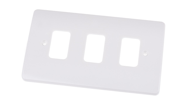 MK Electric White 3 Gang Light Switch Cover | K3633 WHI