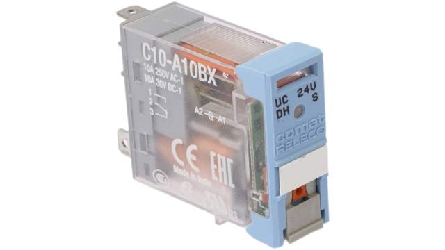 Releco Plug In Power Relay, 24V ac/dc Coil, 10A Switching Current, SPDT | C10-A10BX / AD 24 V
