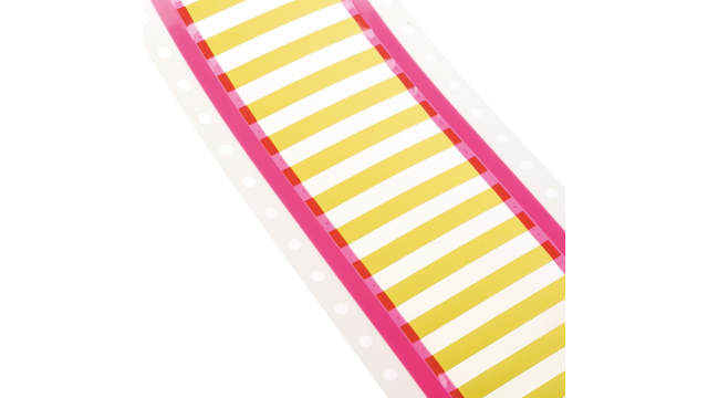 TE Connectivity Yellow White Print Heat Shrink Labels, 90.18 mm Width, 1000 Per Pack Qty, 50 mm | RPS-1K-22-18/2.0-4