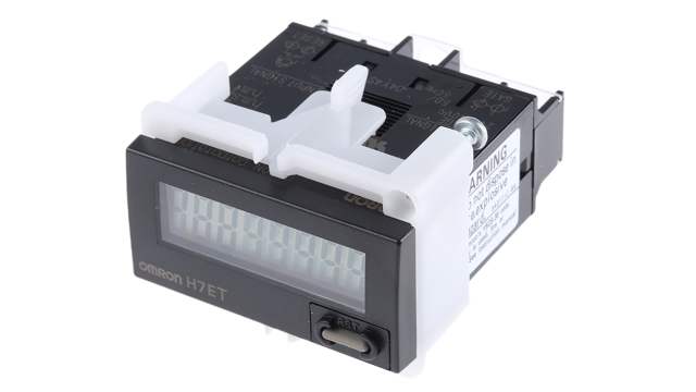 Omron H7E Timer, 7 Digit LCD, 24 → 240 V ac/dc | H7ET-NFV1-B