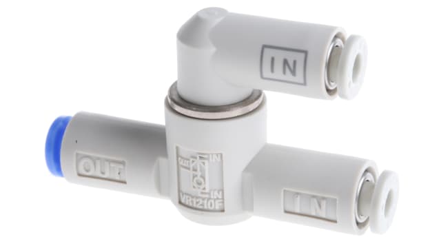 SMC VM Series, Pneumatic Shuttle Valve 210 L/min OR Logic Function 1 Mpa Max Operating Pressure | VR1210F-04