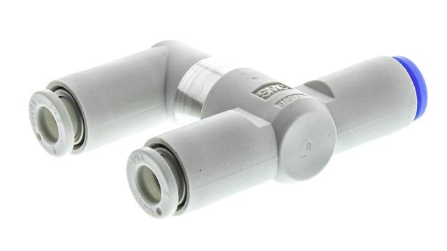 SMC VR12F Series, Pneumatic Shuttle Valve 150 L/min AND Logic Function 1 Mpa Max Operating Pressure | VR1211F-06