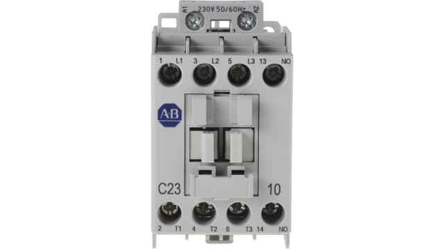 Allen Bradley 100C Contactor, 230 V ac Coil, 3-Pole, 23 A, 11 kW 230 V ac, 3 NO, 690V ac | 100-C23KF10