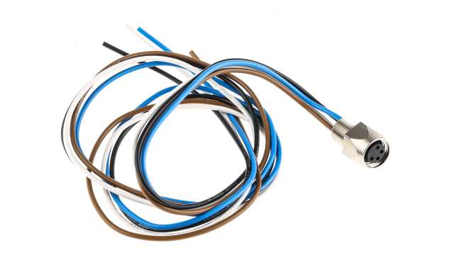 Lumberg Automation Male 4 way Straight to Female 34 way Unterminated Sensor Actuator Cable, 0.5 m | RKMF 4/0.5M