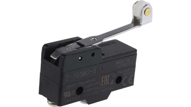 Omron Z Series Roller Lever Limit Switch, NO/NC, IP00, SPDT, 500V ac Max, 15A Max | Z-15GW2-B