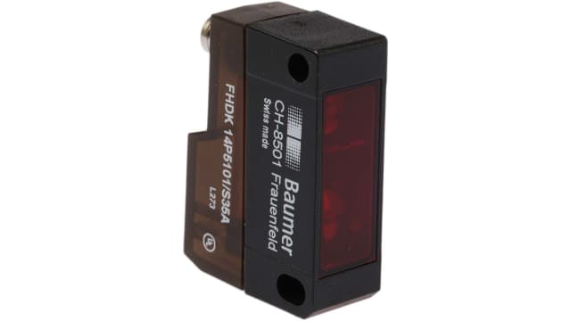 Baumer Diffuse Photoelectric Sensor, Block Sensor, 20 mm → 350 mm Detection Range | FHDK 14P5101/S35A