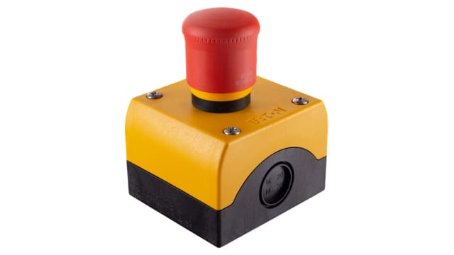 Eaton Pull Release Control Station Switch - SPDT, Plastic, 1 Cutouts, Red, Unmarked, IP66, IP69K | 216525 M22-PV/KC11/IY