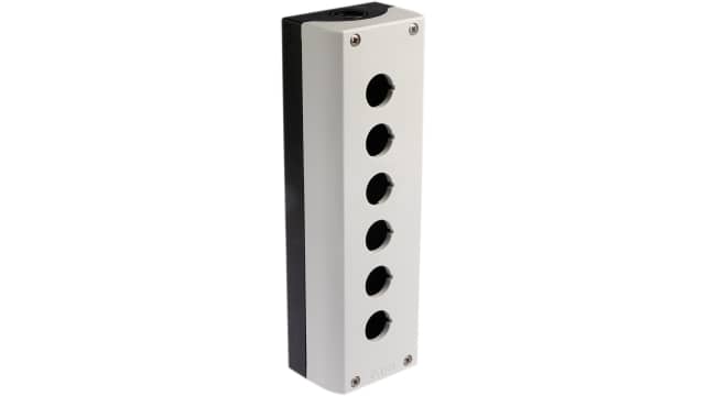 Eaton Grey Plastic RMQ Titan M22 Push Button Enclosure - 6 Hole 22 mm Diameter | 216540 M22-I6