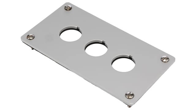 Eaton Brushed Aluminium RMQ Titan M22 Push Button Enclosure - 3 Hole 22 mm Diameter | 216544 M22-E3