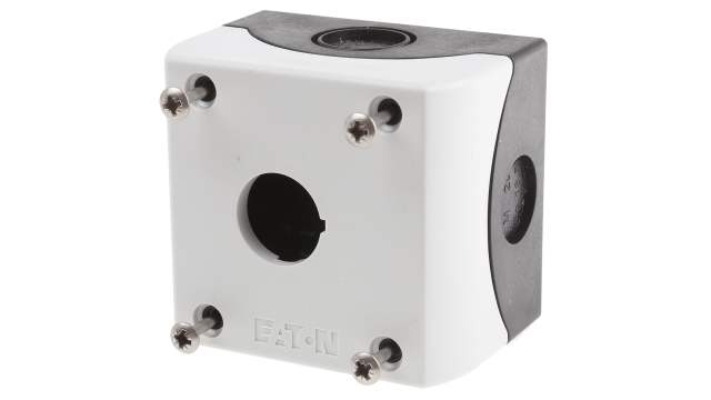 Eaton Grey Plastic M22 Control Station Enclosure - 1 Hole 22 mm Diameter | 70010885 RS-M22-I1-M1