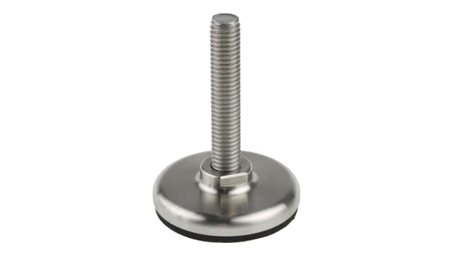 Nu-Tech Engineering M8 40 mm Dia. Adjustable Foot, Stainless Steel, 450 kg Static Load Capacity | A300/001