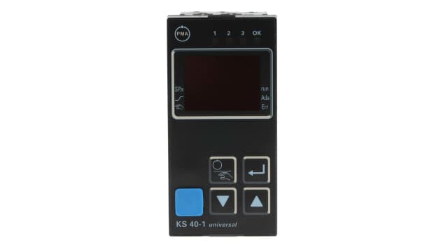 P.M.A KS40 Panel Mount PID Temperature Controller, 96 x 48mm, 3 Output, 90 → 250 V ac Supply Voltage | MPN KS40-100-0000D-011