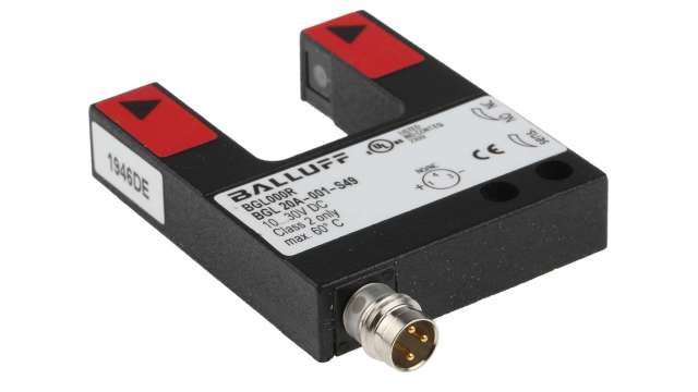 BALLUFF Through Beam Photoelectric Sensor, Fork Sensor, 20 mm Detection Range | BGL 20 A-001-S49