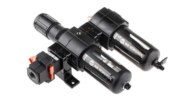 Norgren 1/2 in FRL, Automatic Drain, 40 μm Filtration Size - Yes | BL74-401G