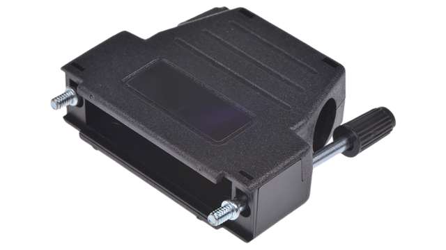 MH Connectors MHDSSK-T/P Series ABS Angled, Straight D-Sub Backshell, 25 Way Strain Relief | MHDSSK-P-25-L-K