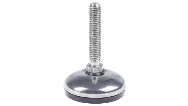 Nu-Tech Engineering M10 50 mm Dia. Adjustable Foot, Stainless Steel, 350 kg Static Load Capacity 3.5 ° Tilt Angle | A105/001