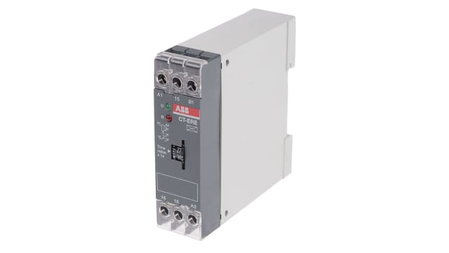 ABB 1SVR Series DIN Rail Mount Timer Relay, 200 → 240 V ac, 24V ac/dc, 1-Contact, 0.3 → 30s, 1-Function, | 1SVR550107R4100