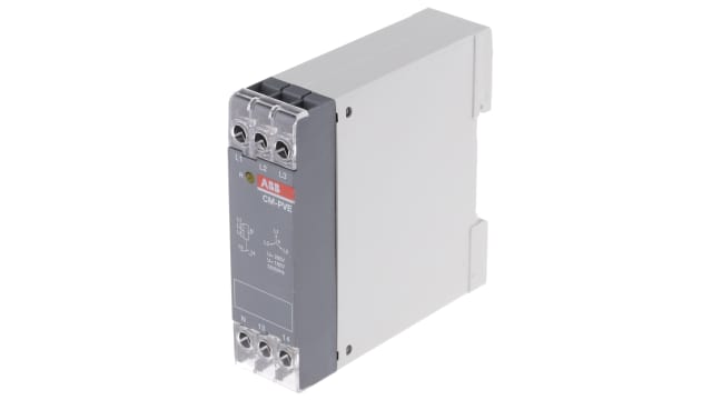 ABB Phase, Voltage Monitoring Relay, 1, 3 Phase, SPST, 185 → 265V ac, DIN Rail | 1SVR550870R9400