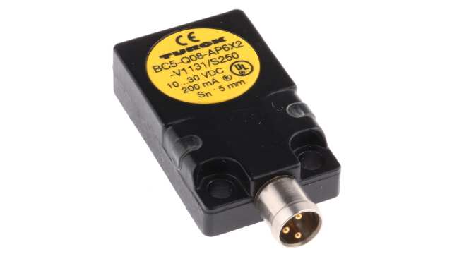 Turck Capacitive Block Proximity Sensor, 5 mm Detection, PNP NO, 10 → 30 V dc | BC5-Q08-AP6X2-V1131