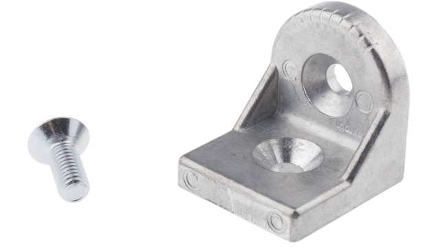 Bosch Rexroth M8 Type R Bracket, Connecting Component, Strut Profile 8 to 10 mm², Groove Size 8 to 10 mm² | 3842518424