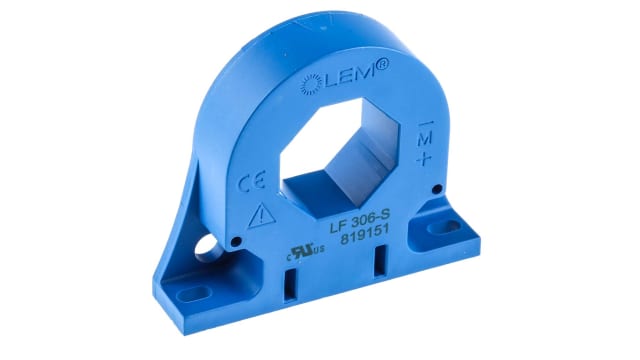 LEM LF Series Current Transformer, 500A Input, 500:1, 150 mArms Output, 25.5mm Bore, 12 → 15 V | LF 306S