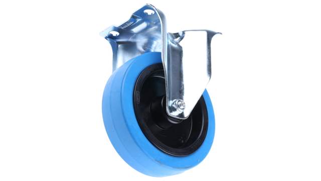 Tente Fixed Castor Wheel, 250kg Capacity, 125mm Wheel | 3478UFR125P62BLUE