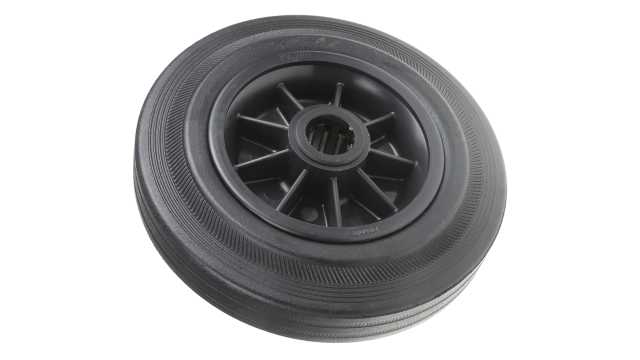 Tente Black Rubber Ageing Resistant Trolley Wheel, 205 kg | PVR200/50X25LM58