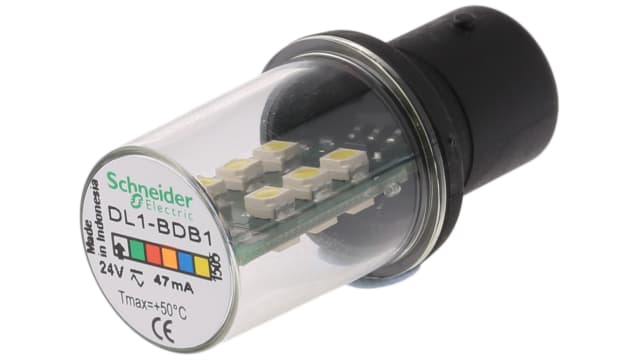 Schneider Electric LED White Lamp, BA15d 24 V ac/dc | DL1BDB1