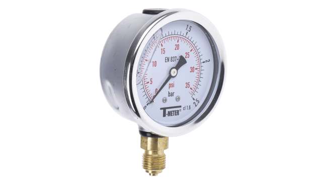 Sferaco G 1/4 Analogue Pressure Gauge 2.5bar Bottom Entry 63mm Outside Diameter | 1613003