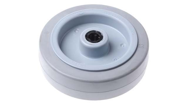 Tente Grey Rubber Abrasion Resistant Trolley Wheel, 250 kg | UFR125x40-12LM58 Grey