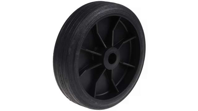 Tente Black Rubber Ageing Resistant Trolley Wheel, 125 kg | URO150/40X15LM44BLACK