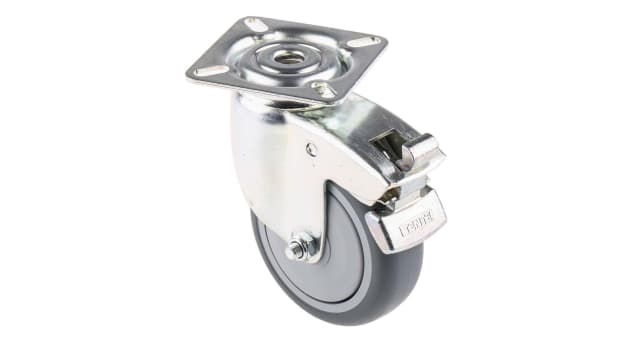 Tente Braked Swivel Castor Wheel, 75kg Capacity, 75mm Wheel | 2477PJP075P40