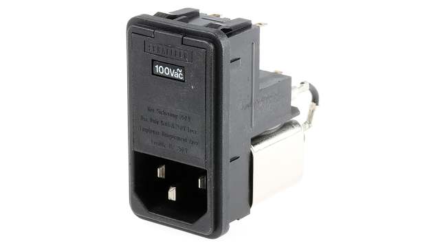 Male IEC/EN 60939 IEC Filter Snap-In 5 x 20mm,Solder,Rated At 6A,250 V ac Operating Frequency 0 → 400Hz | FN370-6-21