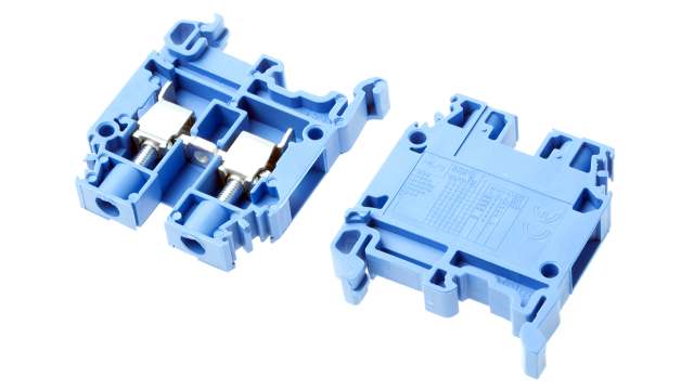 Entrelec 1SNA125118R1300 SNA Series DIN Rail Terminal Block Blue, 6 mm², 1-Level, Screw | 1SNA125118R1300