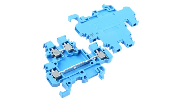 Entrelec 1SNA125490R1500 SNA Series Double Level Terminal Block Blue, 2.5 mm², 2-Level, Screw | 1SNA125490R1500
