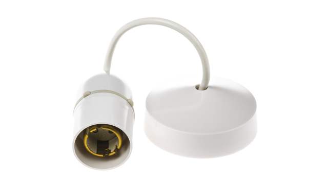 MK Electric Ceiling Rose Pendant Set White | 1146WHI