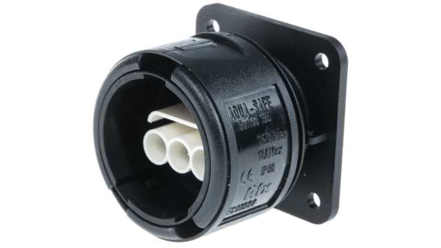 ABB 3 Pole IP68 Rating Panel Mount IEC Connector Female, 16A | 185-0B1000-P0301