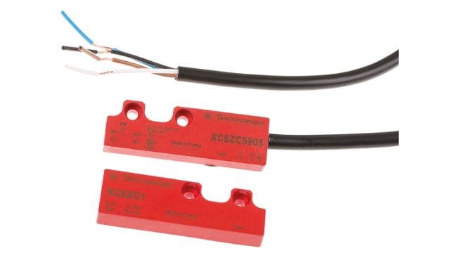 Telemecanique Sensors XCS-DMC Series Magnetic Non-Contact Safety Switch, 24V dc, Plastic Housing, NC, Cable | XCSDMC5905